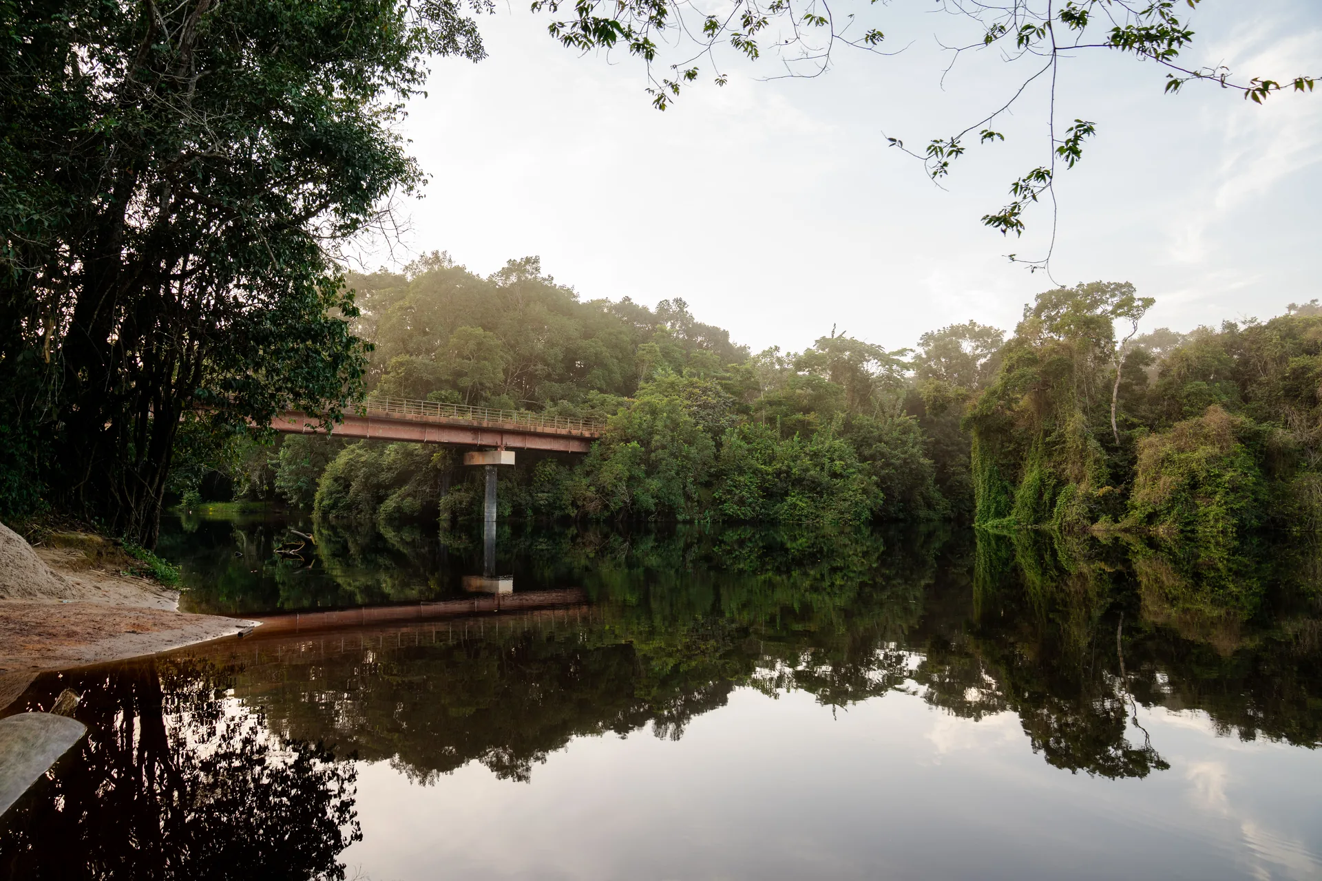 Balade sur le fleuve Ntem au Gabon